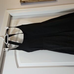 Black Women's Jumpsuit - Classic Strappy Design